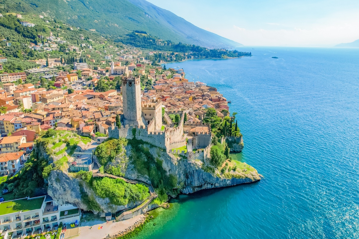 View,Of,The,Scaliger,Castle,Of,Malcesine.,Malcesine,,Lake,Garda,